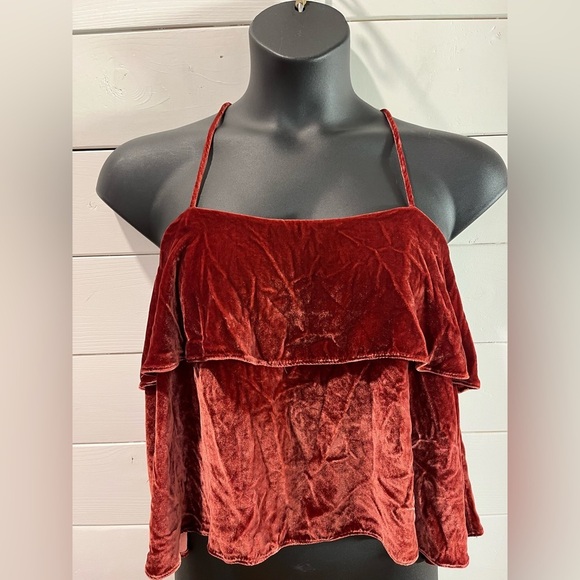 ❤️ MADEWELL Velvet Tiered Cami Top – Size L - Picture 6 of 10